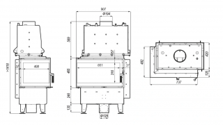 Defro Riva SM BL SHORT  wymiary